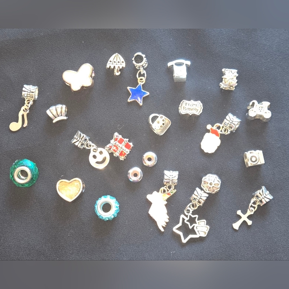 Assorted  Charms Silver and Colorful Charms - Picture 6 of 6